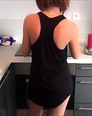 Maid Without Panties and DownBlouse