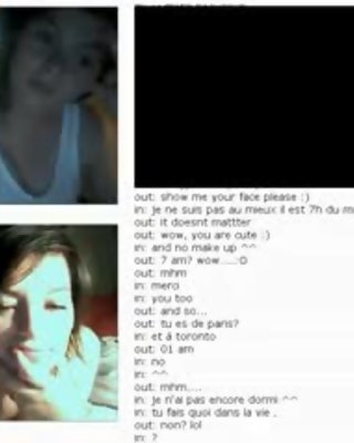French lady showing stuff chatroulette