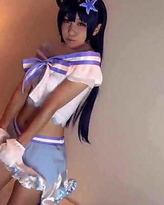 Hentai imitarea personajelor "_cum with me"_ japoneză idol cosplayer gets umpluta cu sperma in pe la spate - intro