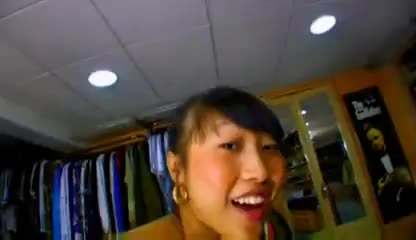 Asian Sharon Lee seduces French guy in the shop